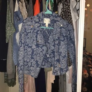 Floral jean jacket